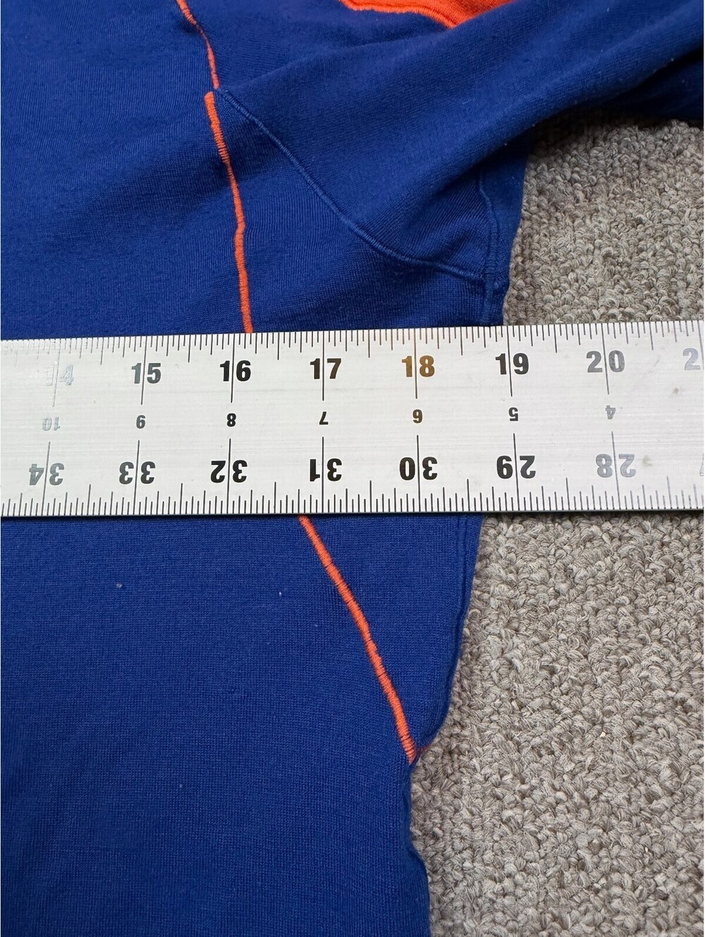 Patagonia Merino Wool Hoodie Mens M Blue Orange 1/4 Zip Thumbholes Gorpcore - Picture 2 of 6